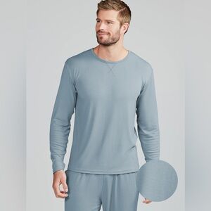 Tasc Microluxe Rib Blue Long Sleeve Top